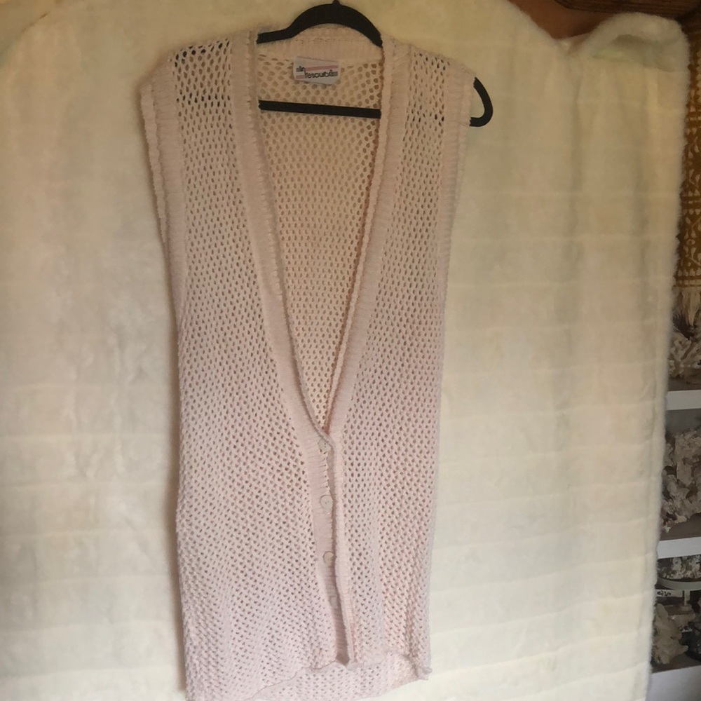 In Resource Off white boho sweater vest size Small